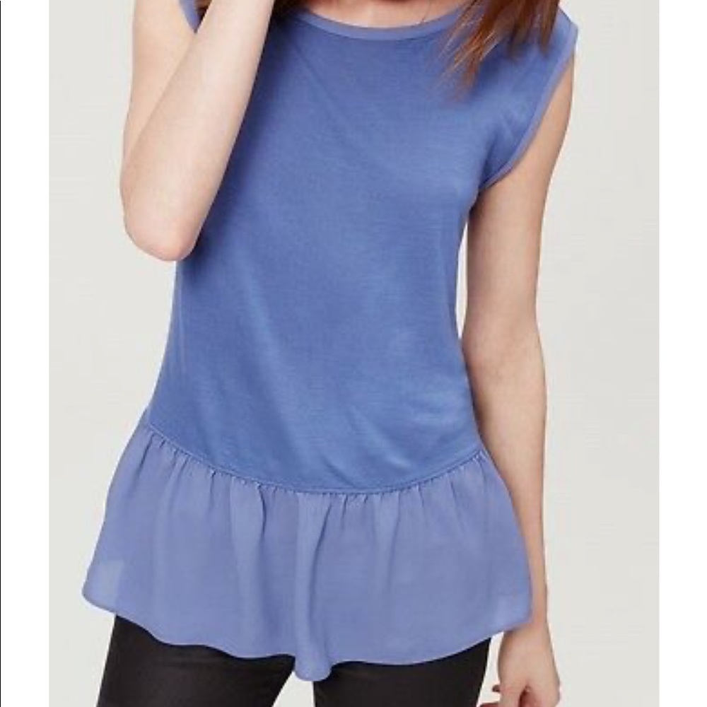 Loft peplum tank top